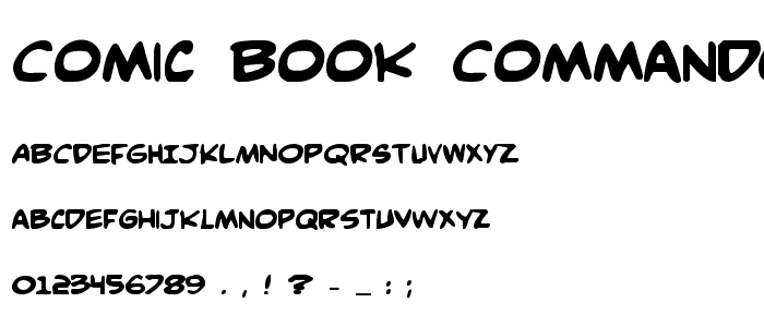 Comic Book Commando Bold font